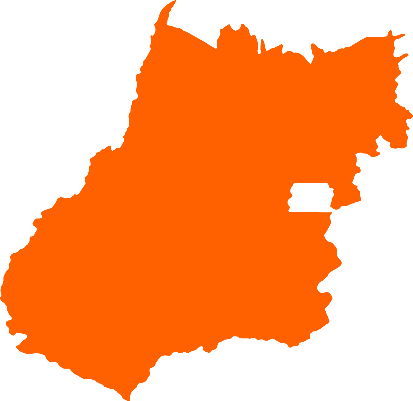 Mapa de Goiás com a localização das Unidades Genoma